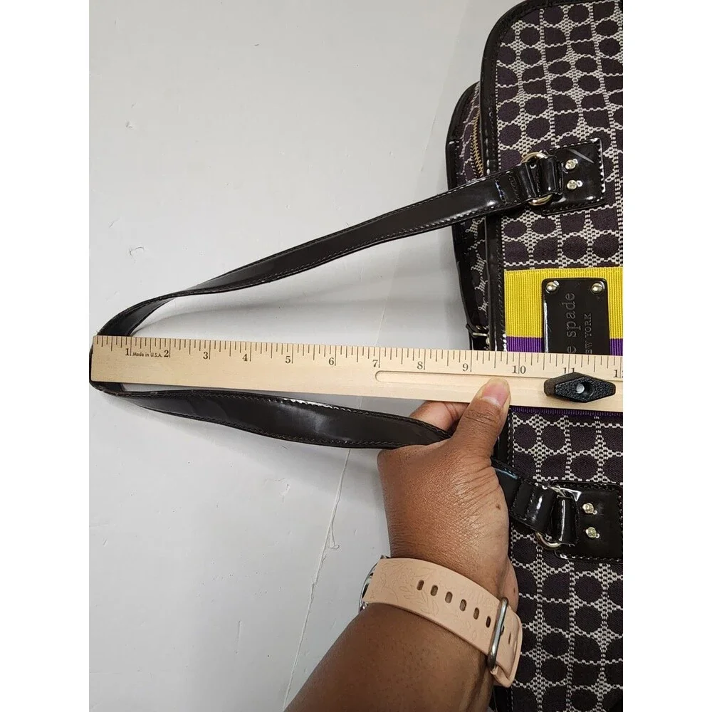 Kate Spade Travel Weekender Duffle Bag Large Brown And Purple Read Description